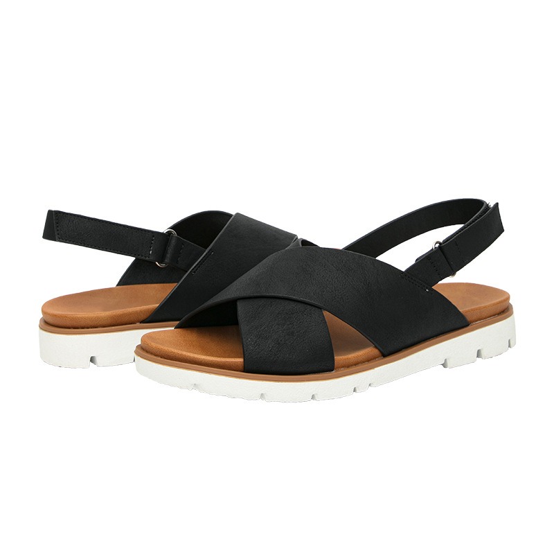 Flat sandals for women's summer leisure beach soft soled vacation Roman shoes image 3