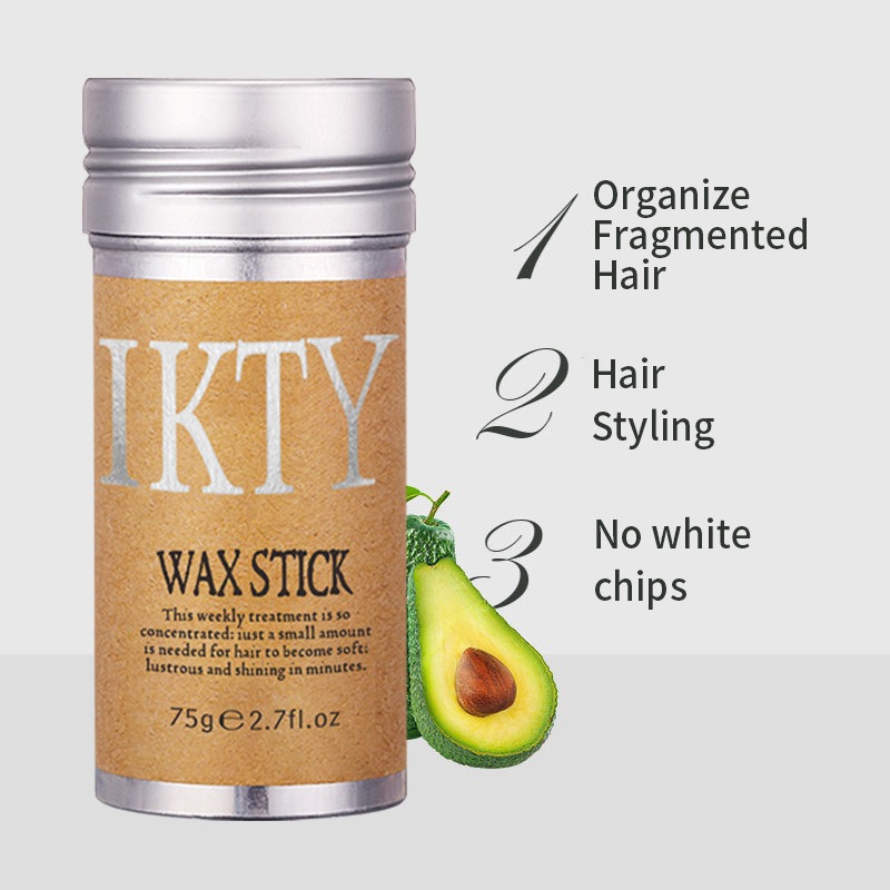 Wax stick positioned near a smooth hairline