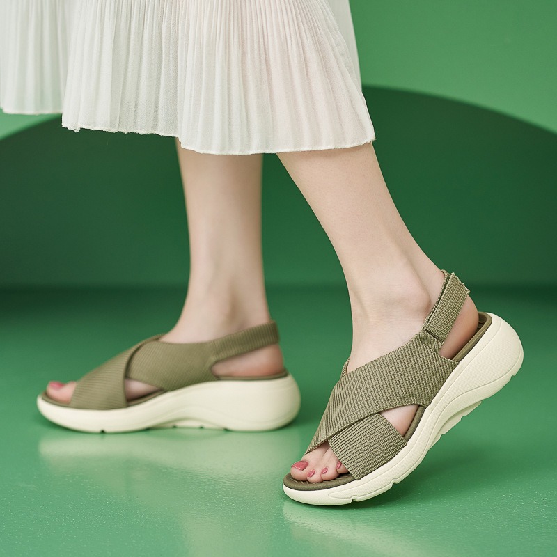 Thick Sole Sandals Lightweight, Anti slip, Comfortable, Casual Sports Velcro MD Women's Shoes