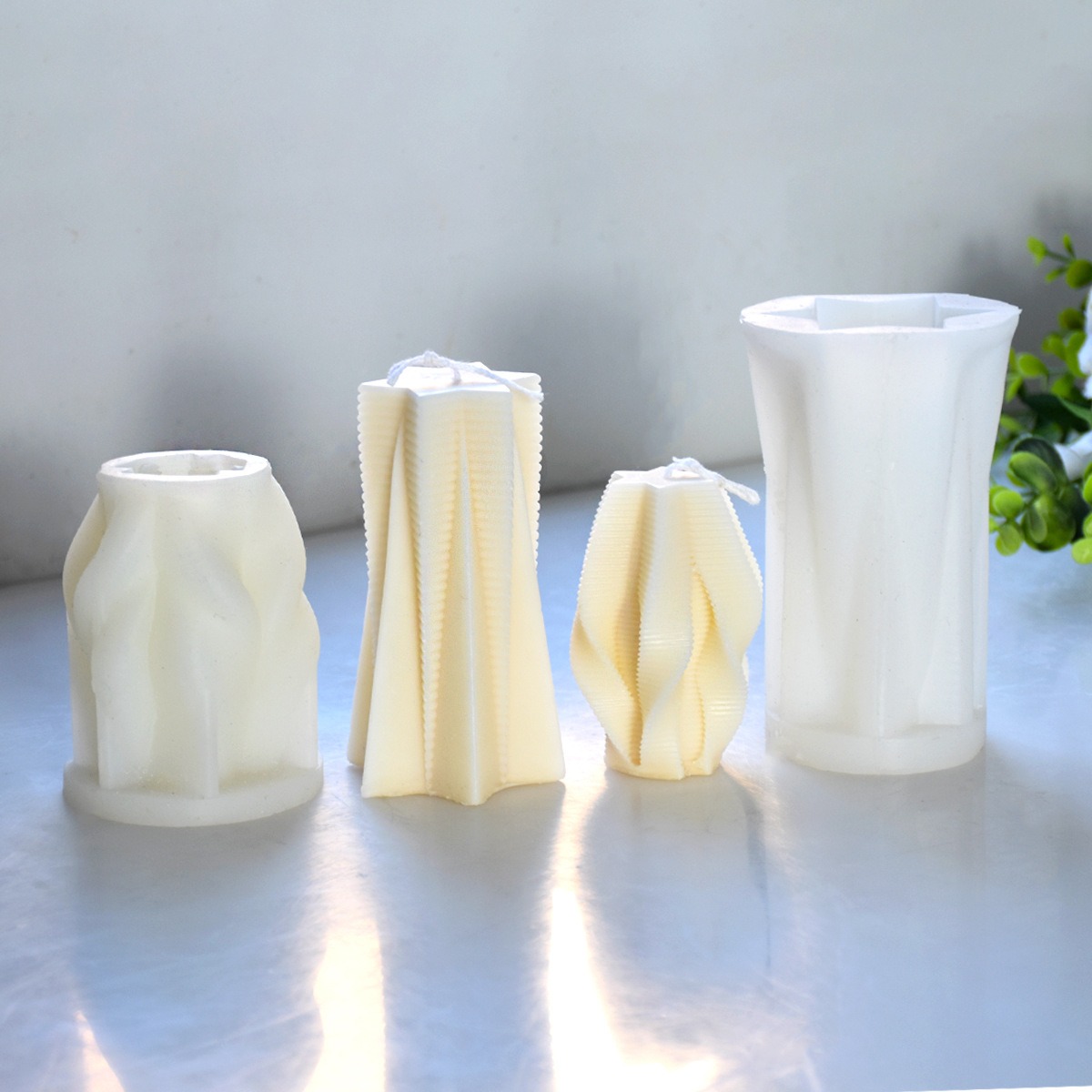 Geometric three-dimensional irregular pillar silicone mold DIY