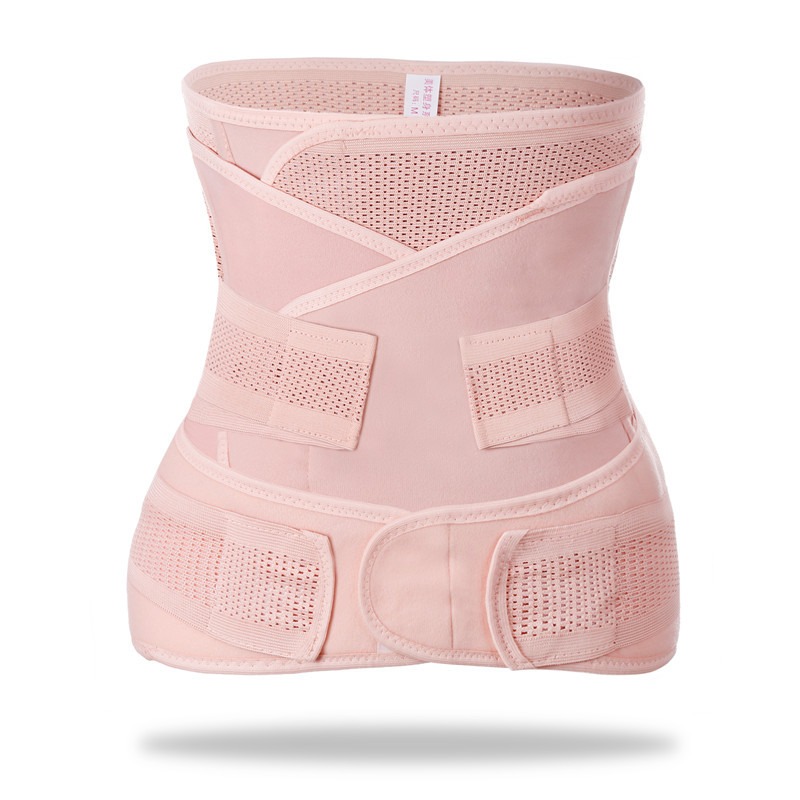 Close-up of mesh ventilation and adjustable velcro straps on the abdominal band