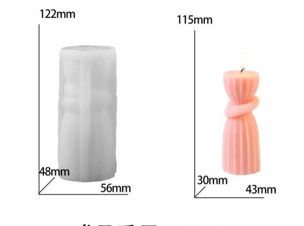 diy new three-dimensional rope knot column candle mold