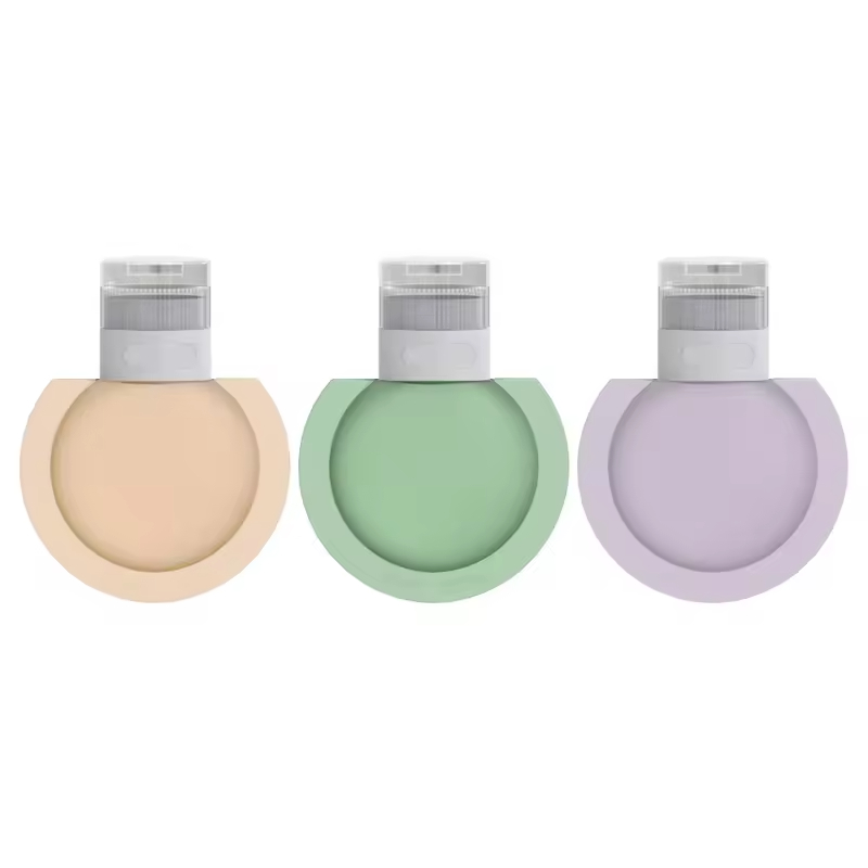 Travel bottles set beside an open carry-on bag with little room left