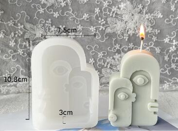 DIY Modern Creative Ceramic Human Face Expression Manual Candle Silicone Mold Aromatherapy Gypsum Decoration Resin Mold