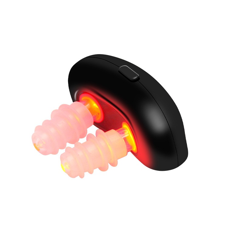 Black infrared nasal irrigator with dual red and yellow light emission visualization