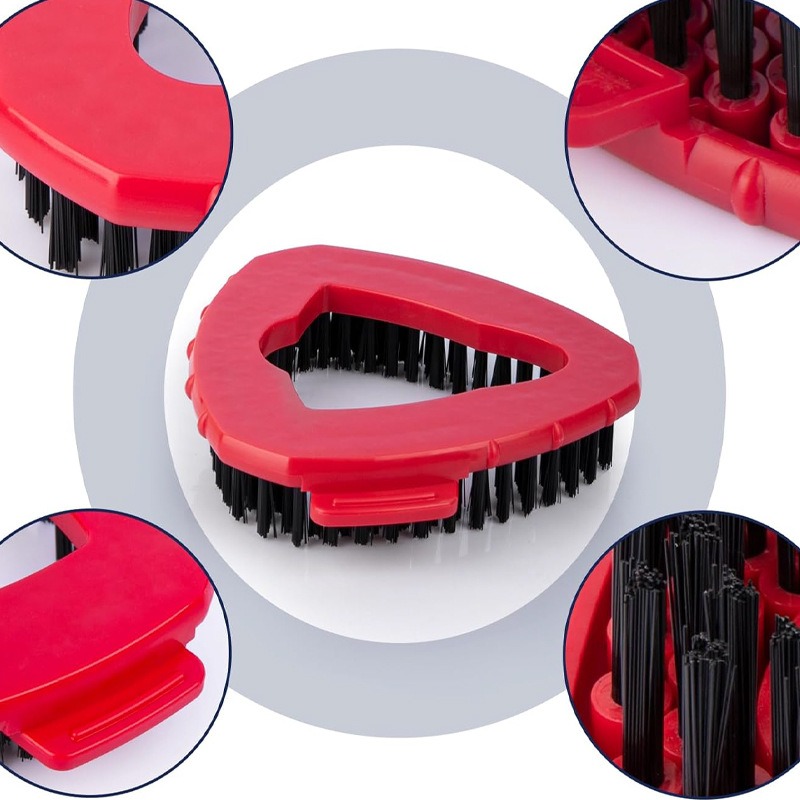 Molded attachment tabs and bristle assembly detail
