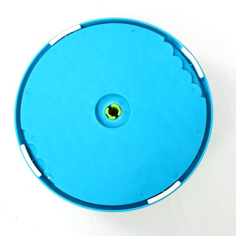 Blue underside shows the feeder's broad molded base