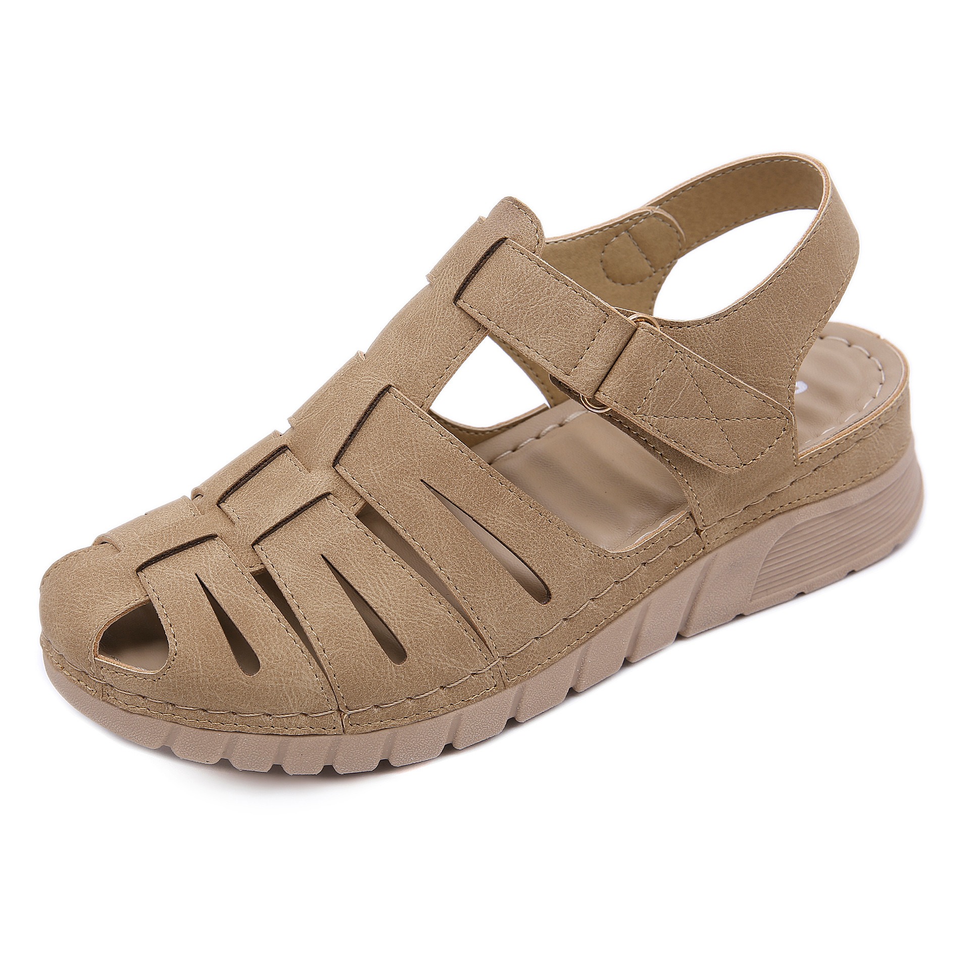 Wet water sandals for women with sloping heels soft soles anti slip and fashionable toe Roman thick soled sandals image 6
