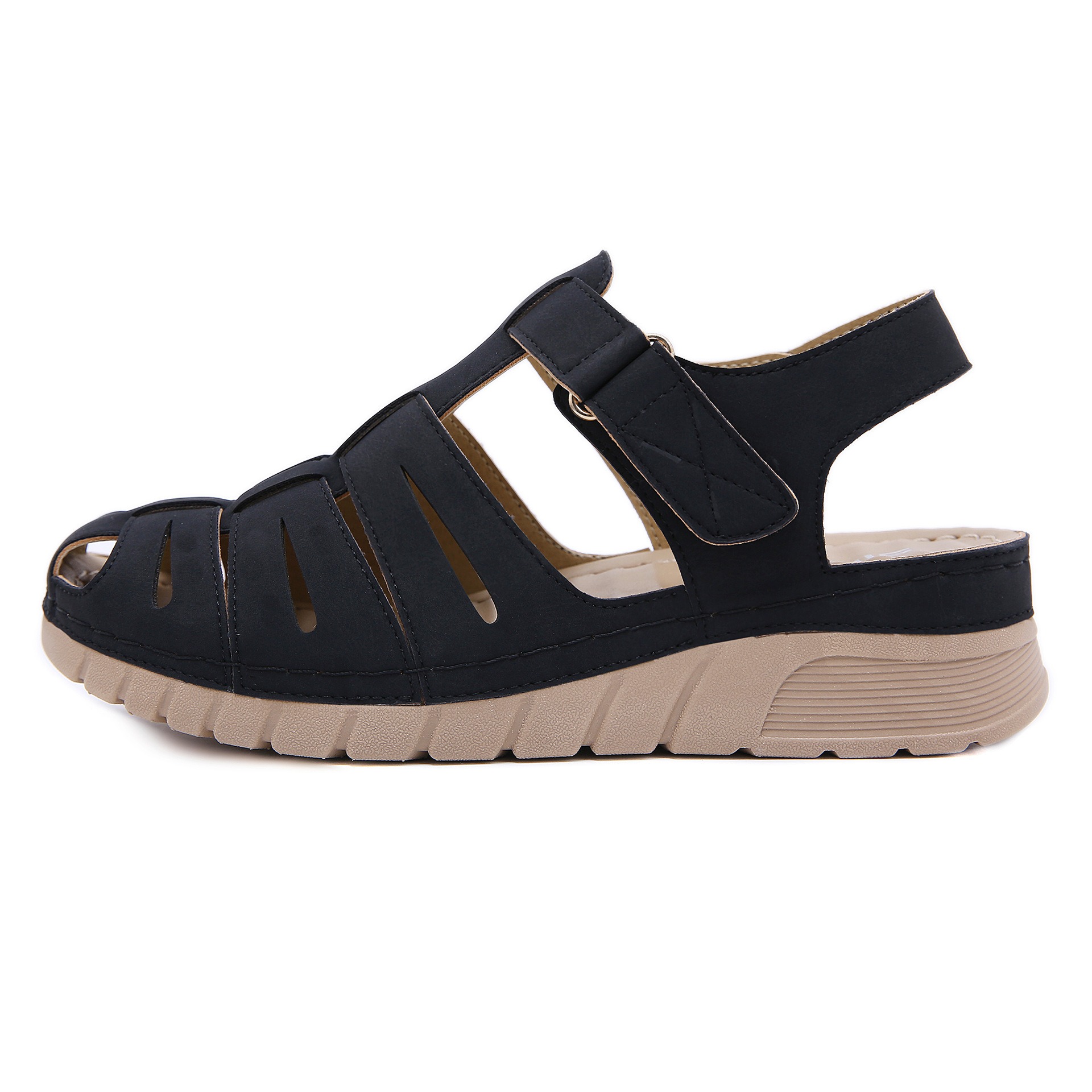 Wet water sandals for women with sloping heels soft soles anti slip and fashionable toe Roman thick soled sandals image 7