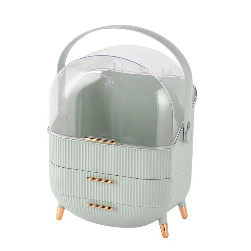 Dustproof storage box dressing table internet celebrity cosmetics storage box desktop drawer type cosmetics storage box