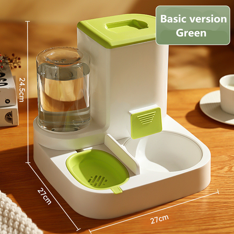 Green feeder showing removable bowl arrangement