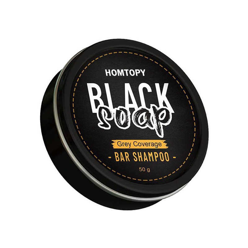 Glossy black lidded shampoo container detail