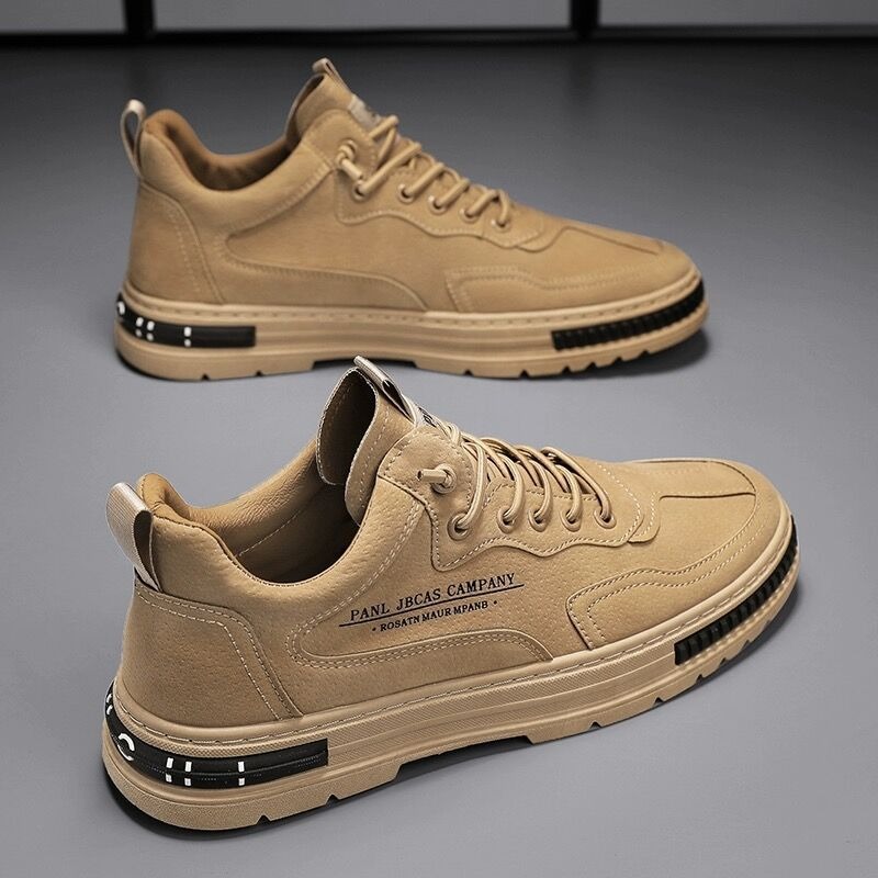 Men's spring breathable workwear shoes, men's trendy and versatile anti slip sports casual board shoes, work shoes image 5