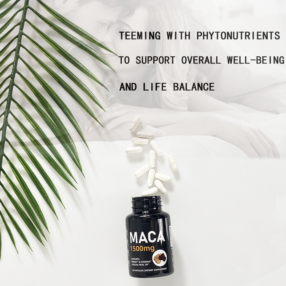 Minimalist flat-lay with capsules spilled, green palm leaf, symbolizing scattered energy and the need for renewal