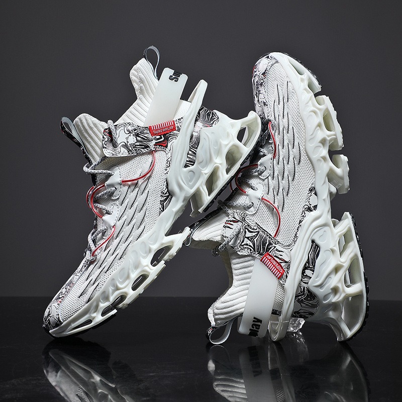 Men's Shoes Summer Breathable Flyknit Sneakers Youth Blade Running Trendy Shoes image 14