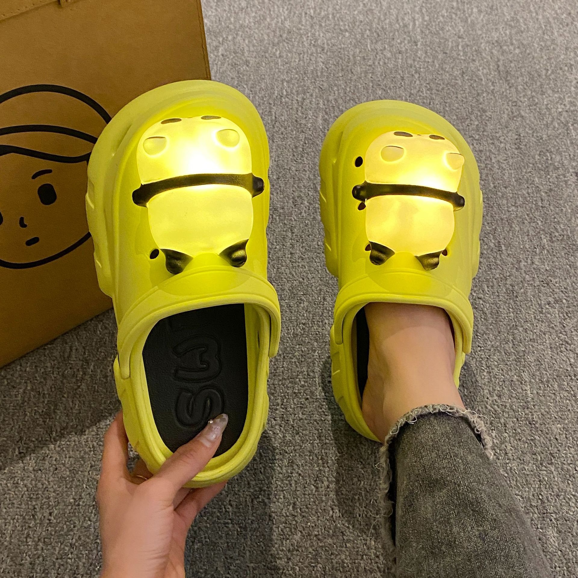 Cute Slipper With Panda Lamp Summer Sandales Femme Light Funny Woman Slippers Shoes Women image 9