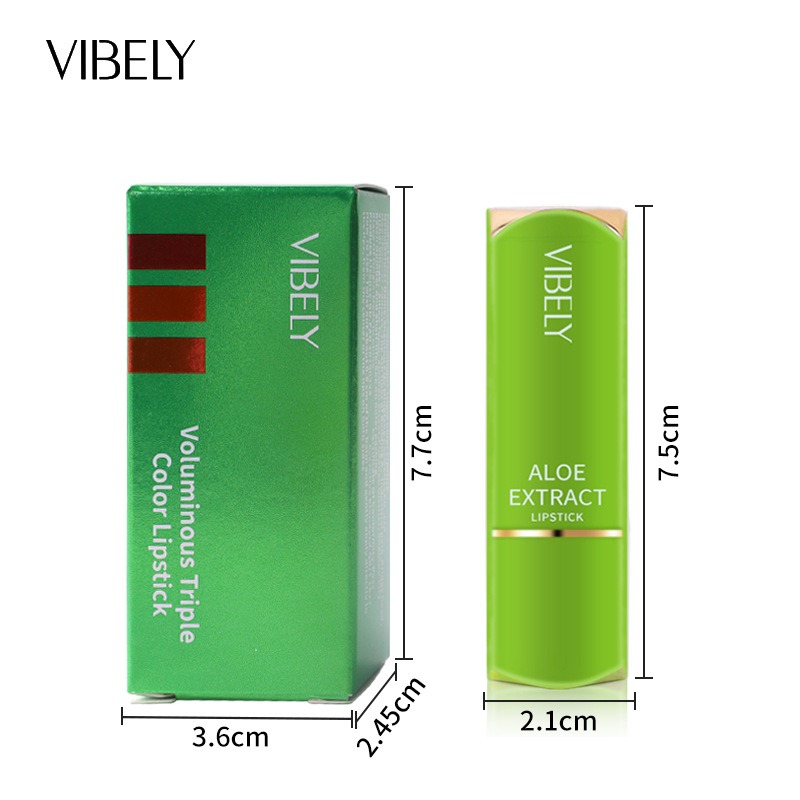 VIBELY 3-Color Lipstick  Moisturizing, Non-Smudge, Non-Sticky,  Color-Changing | eBay