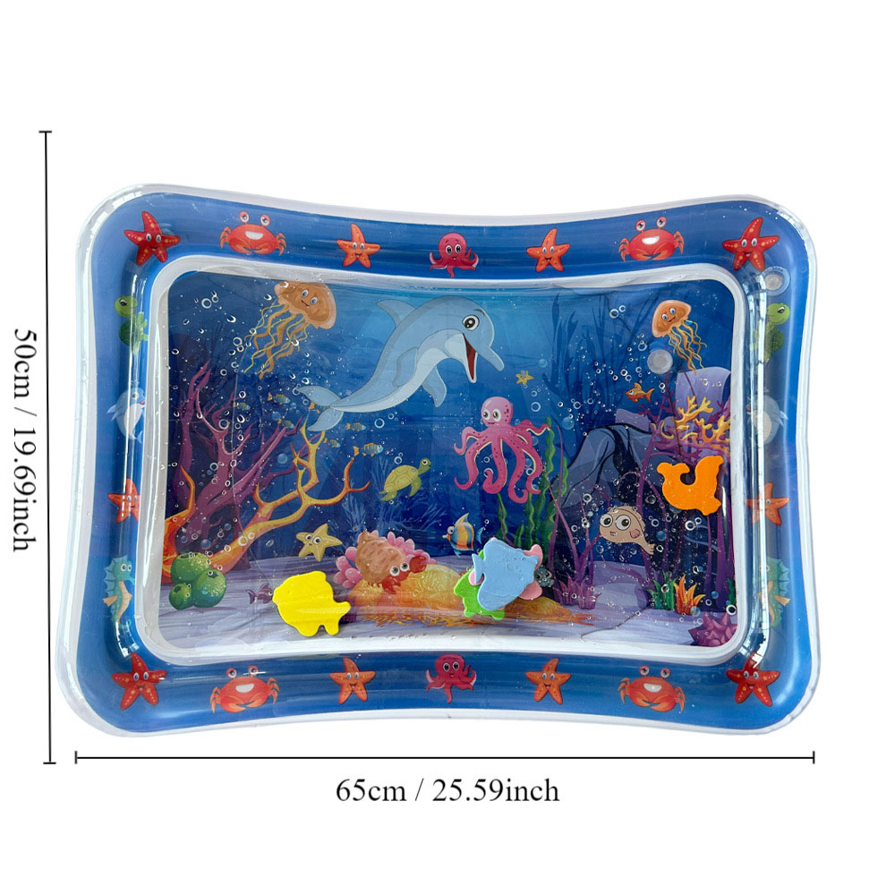 Children's Inflatable Water Patting Pad - Round PVC Baby Play Mat for Tummy Time