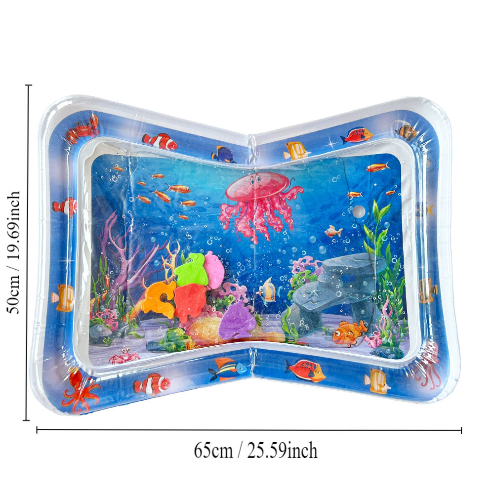 Children's Inflatable Water Patting Pad - Round PVC Baby Play Mat for Tummy Time