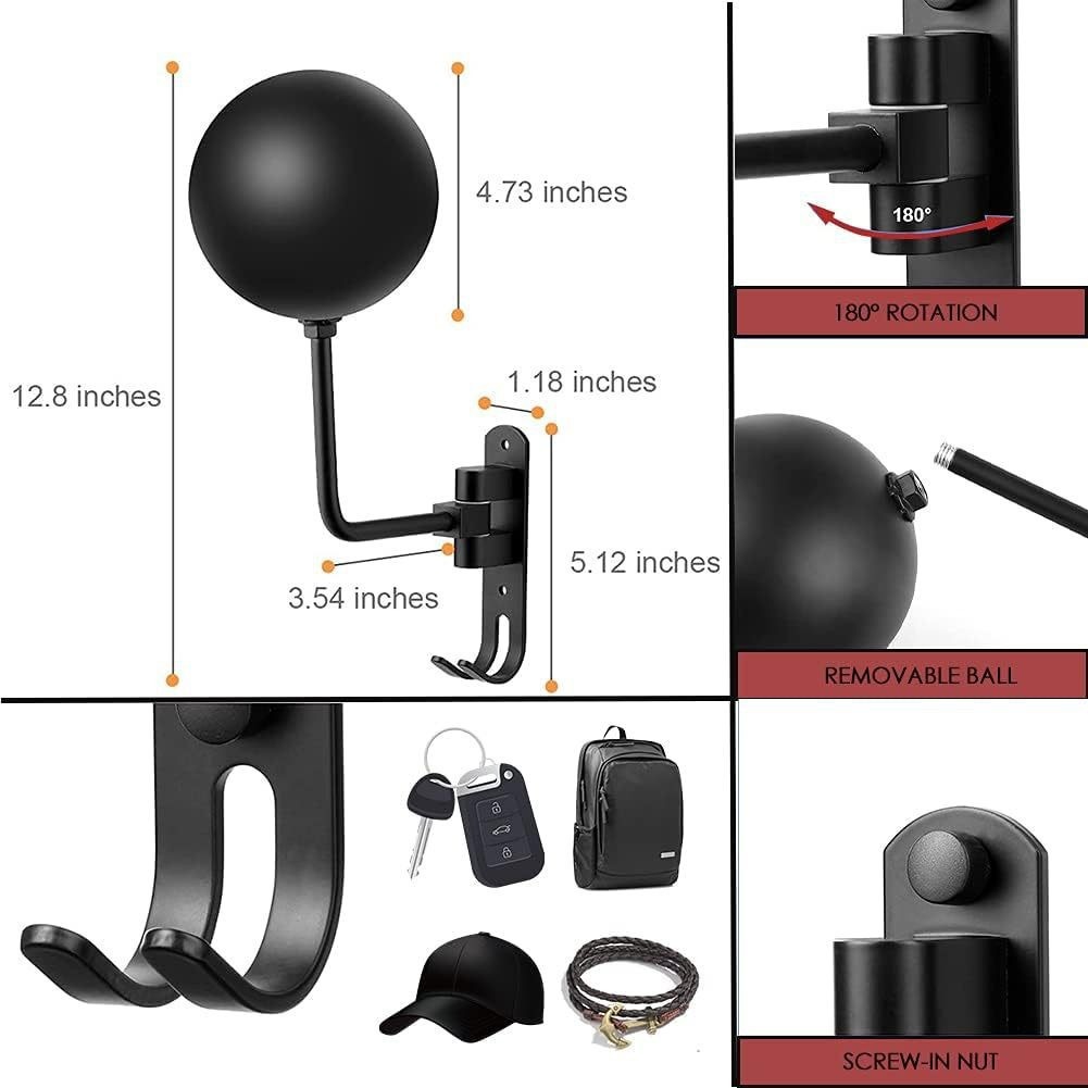 Universal motorcycle helmet rack wall mounted rotating display rack ...