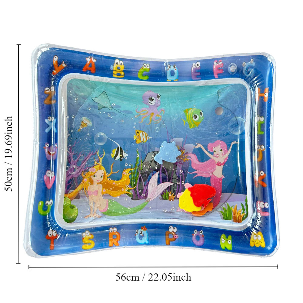 Children's Inflatable Water Patting Pad - Round PVC Baby Play Mat for Tummy Time