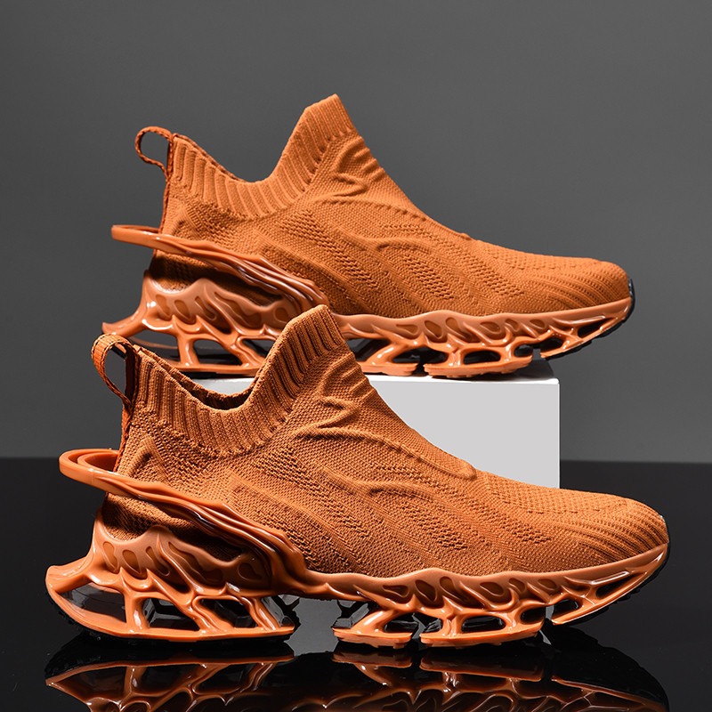 Men's Shoes Summer Breathable Flyknit Sneakers Youth Blade Running Trendy Shoes image 10