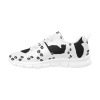 Men's Model 055 breathable sneakers with white uppers and black paw print design, ideal for sports and daily wear.