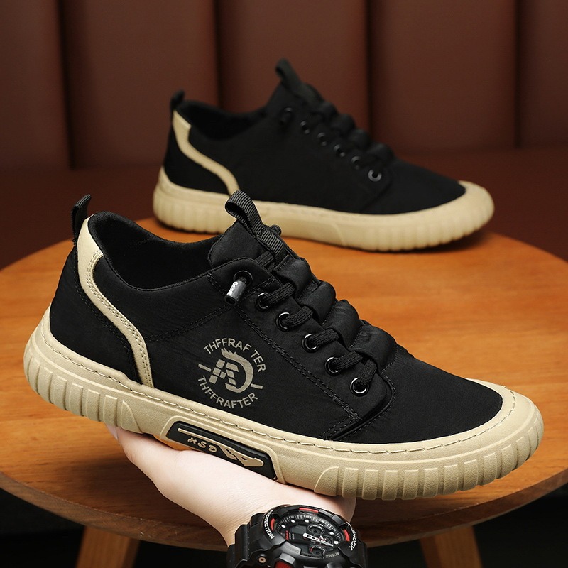 Labor protection shoes, men's shoes, summer breathable construction site work shoes, Korean version versatile cloth shoes image 5