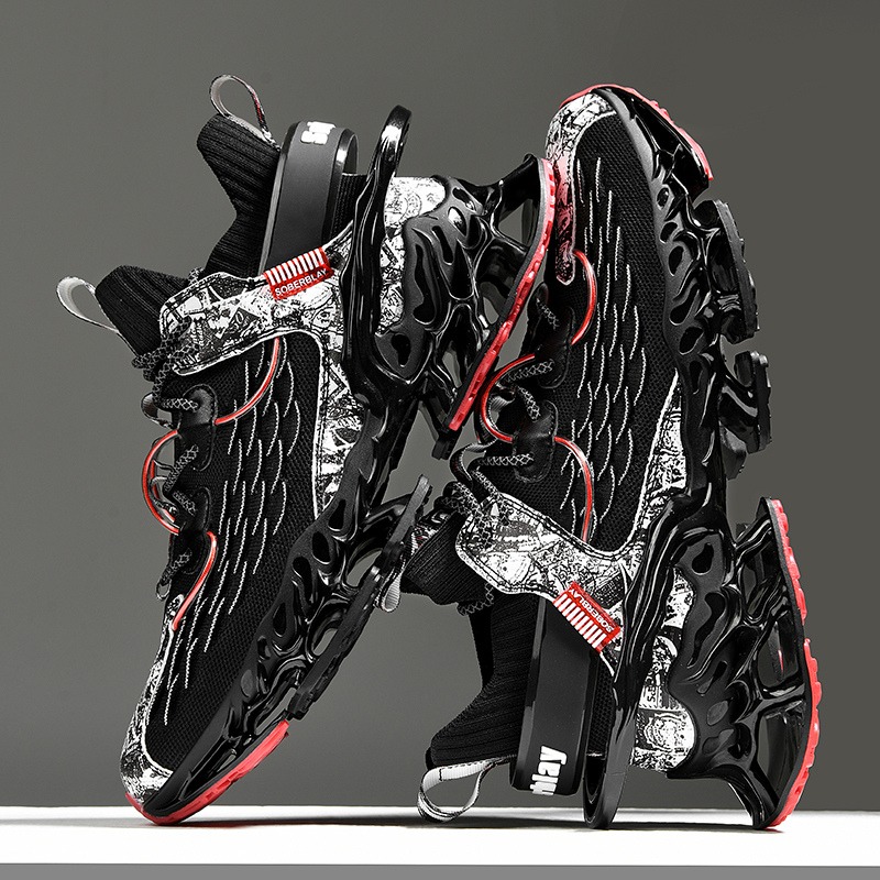 Men's Shoes Summer Breathable Flyknit Sneakers Youth Blade Running Trendy Shoes image 15
