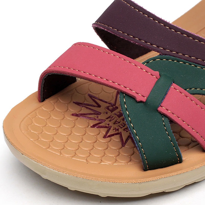 Sandals for women with soft soles middle-aged flat shoes middle-aged and elderly women's shoes elderly sandals anti sl image 4