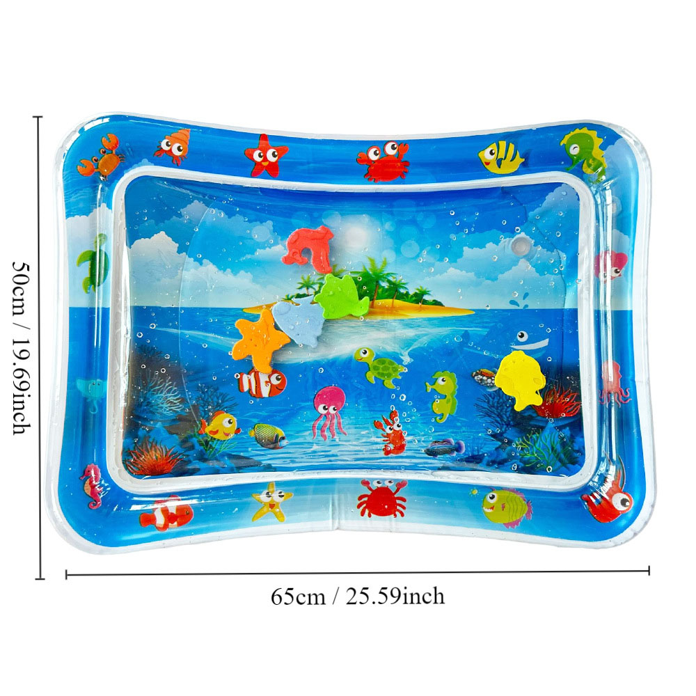 Children's Inflatable Water Patting Pad - Round PVC Baby Play Mat for Tummy Time