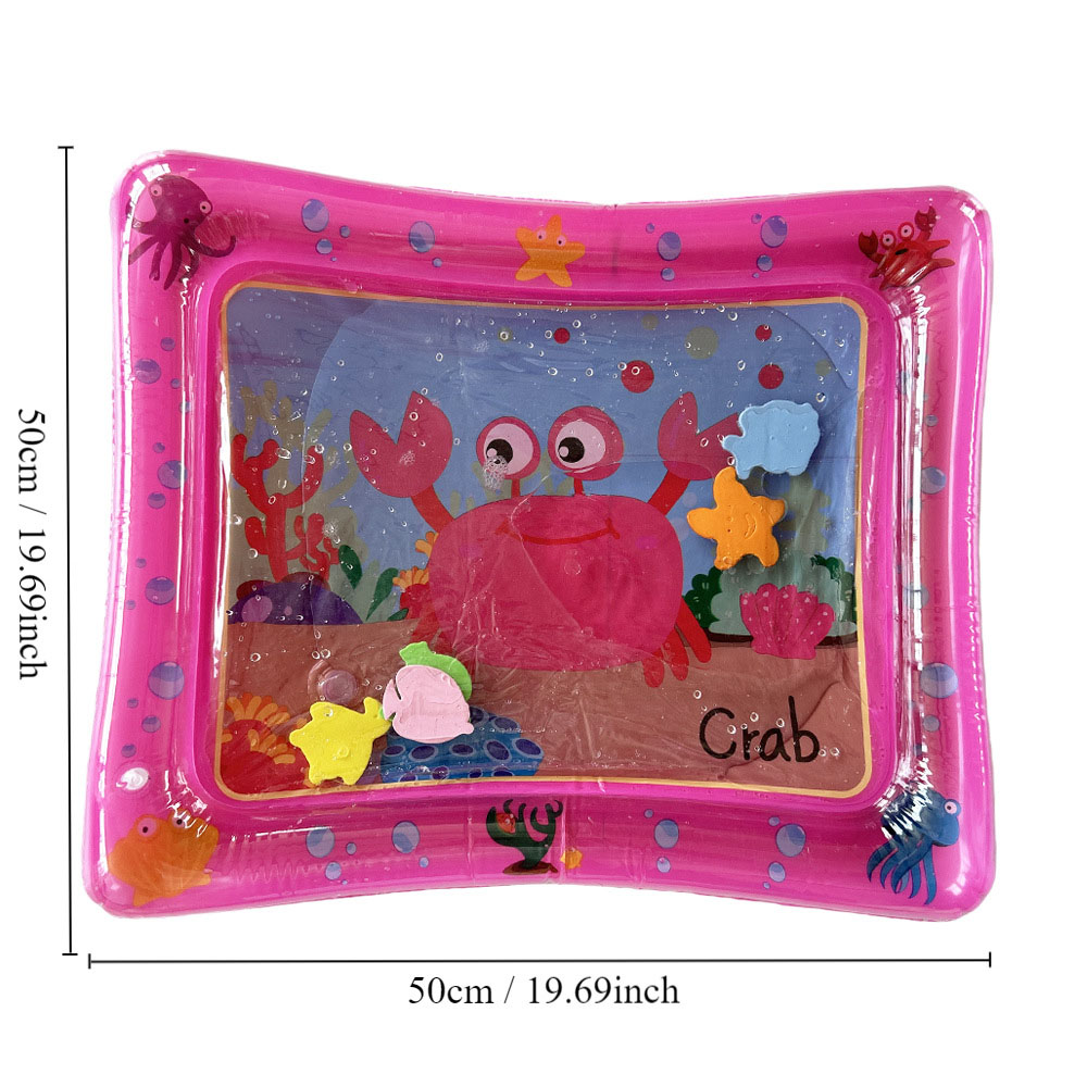 Children's Inflatable Water Patting Pad - Round PVC Baby Play Mat for Tummy Time