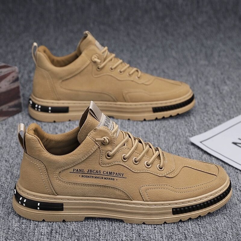 Men's spring breathable workwear shoes, men's trendy and versatile anti slip sports casual board shoes, work shoes image 3