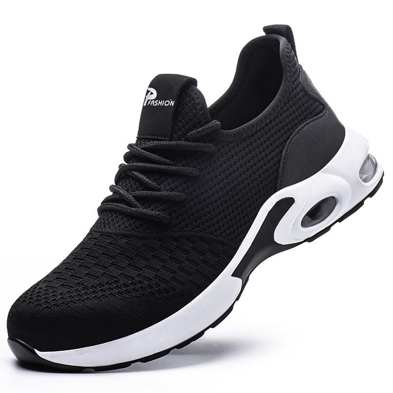 Summer anti smashing and puncture breathable lightweight work safety shoes with steel toe caps and rubber soft soles image 13