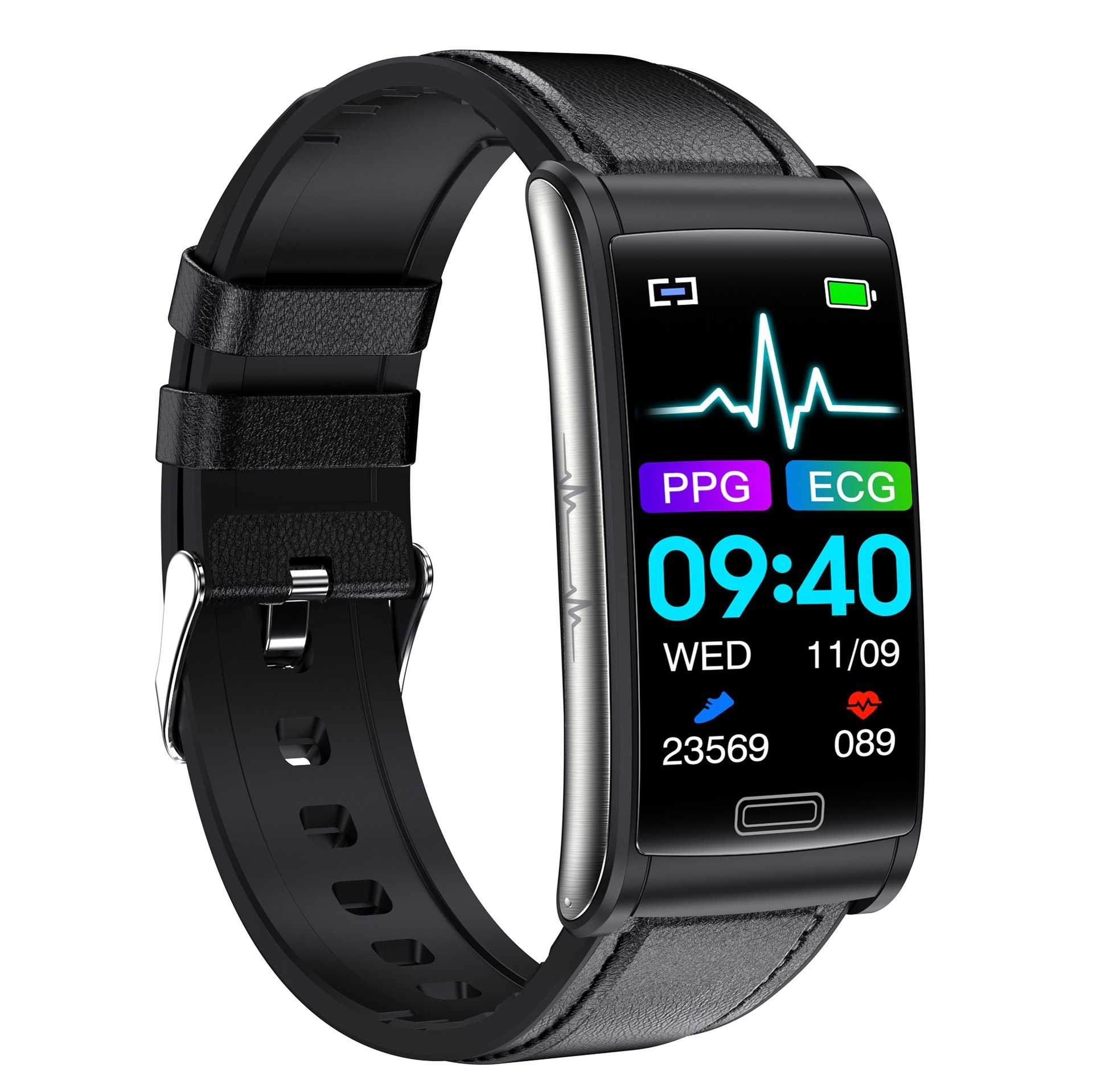 E600 1.47-inch Full touch screen Egg roll smartwatch ECG blood glucose ...