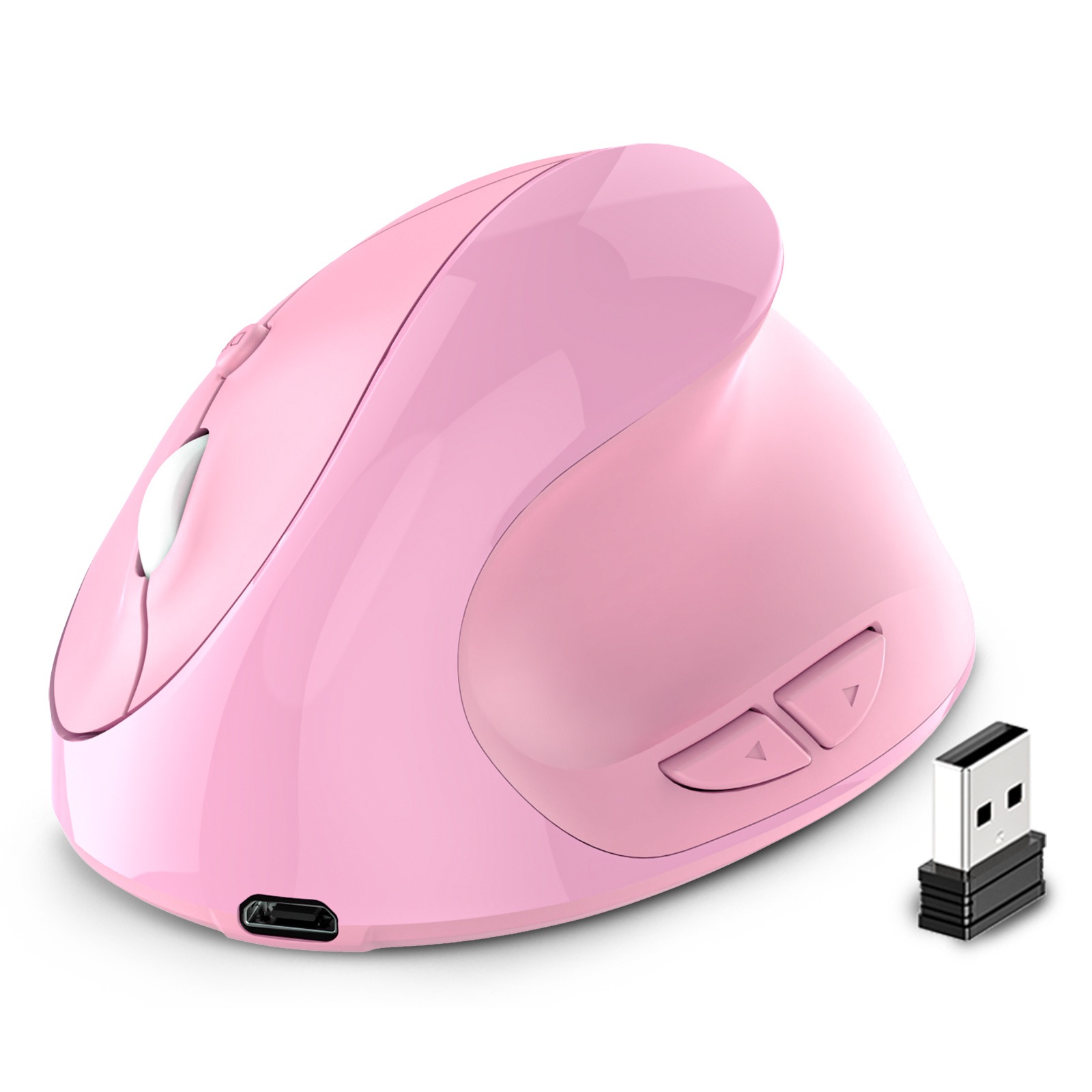 Vertical vertical grip rechargeable silent wireless anti mouse hand ...