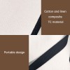 Colorblock handbag in linen cotton composite with portable design, custom made to order.