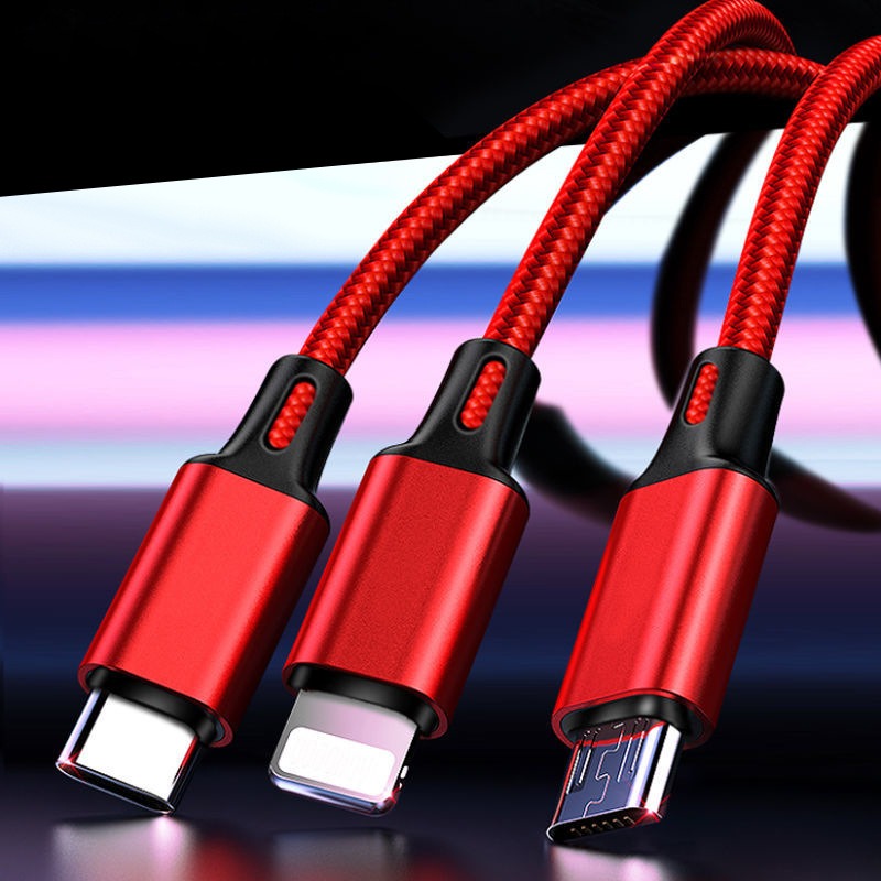 3-in-1 Fast-Charging Cable (1-to-3 Split)