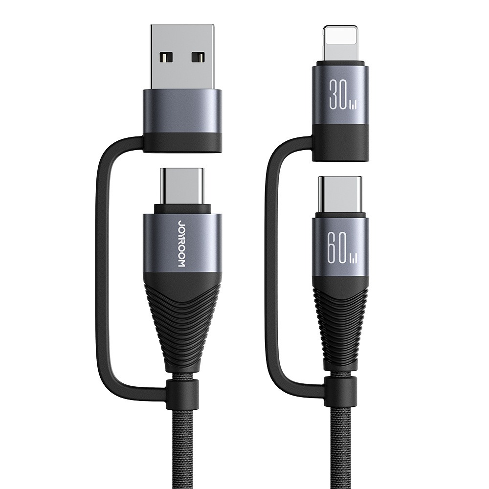 Aluminum-Alloy 4-in-1 Fast-Charging Cable, 60W