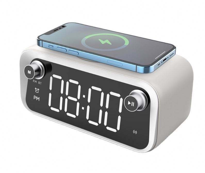 alarm clock wireless charging Bluetooth clock thermometer wireless charging