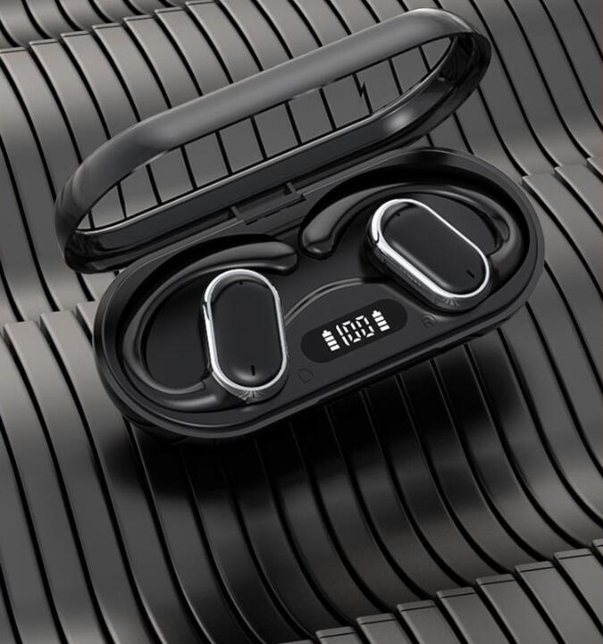 X97 non in ear OWS Bluetooth earphones with over the ear sports transparent compartment for extended
