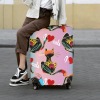 Cat and heart pattern luggage cover for 28-30 inch suitcases, travel protection.