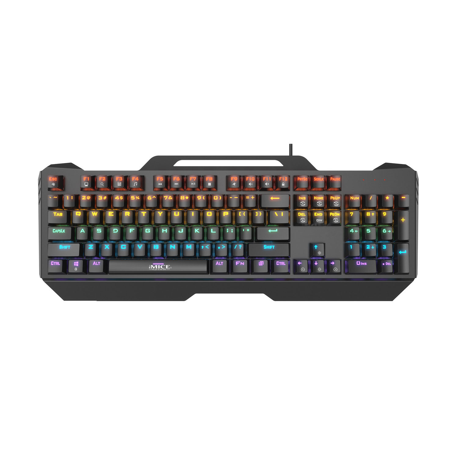 Wired RGB Chicken Eating Green Axis Mechanical Esports Metal Gaming Keyboard