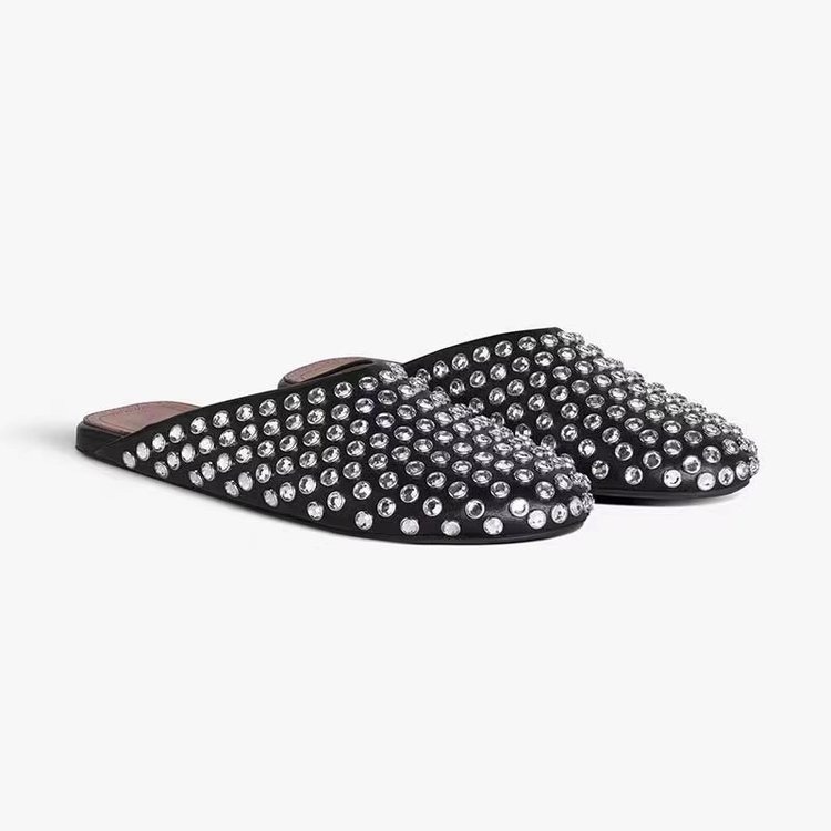 Rhinestone rivet toe cap sandals for women, European and American , women's outer wear shoes image 6