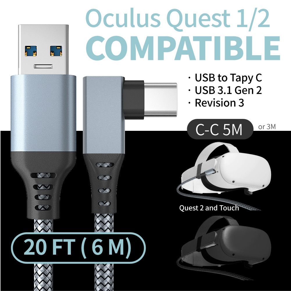 Oculus Quest 2 Link Cable for VR Gaming