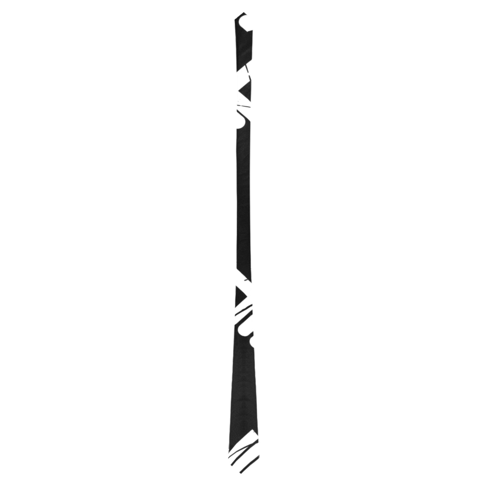 Custom black Peekaboo Necktie for men, all-over print, polyester fabric, standard length.