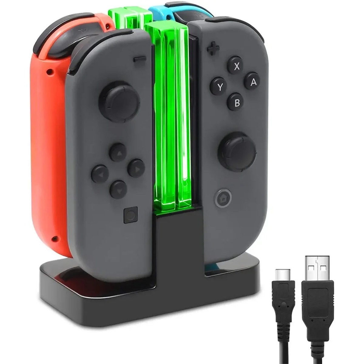 Suitable for switch charging dock Joy Con handle charging finger quad dock rotating light column