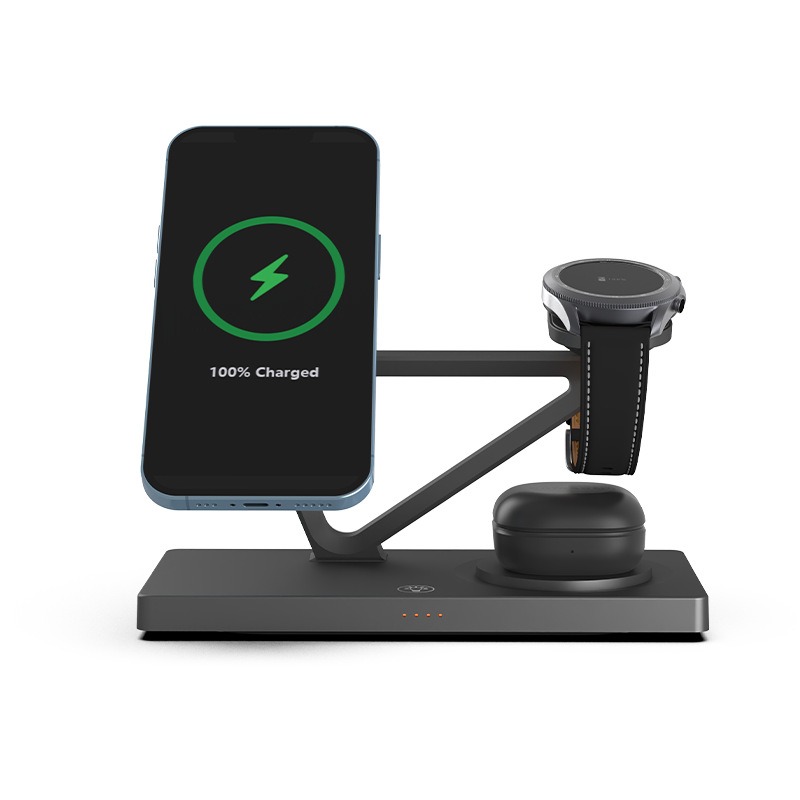 Magnetic 15W Five in One Wireless Charging Stand for Mobile Phone Earphones, Watches, Wireless Fast