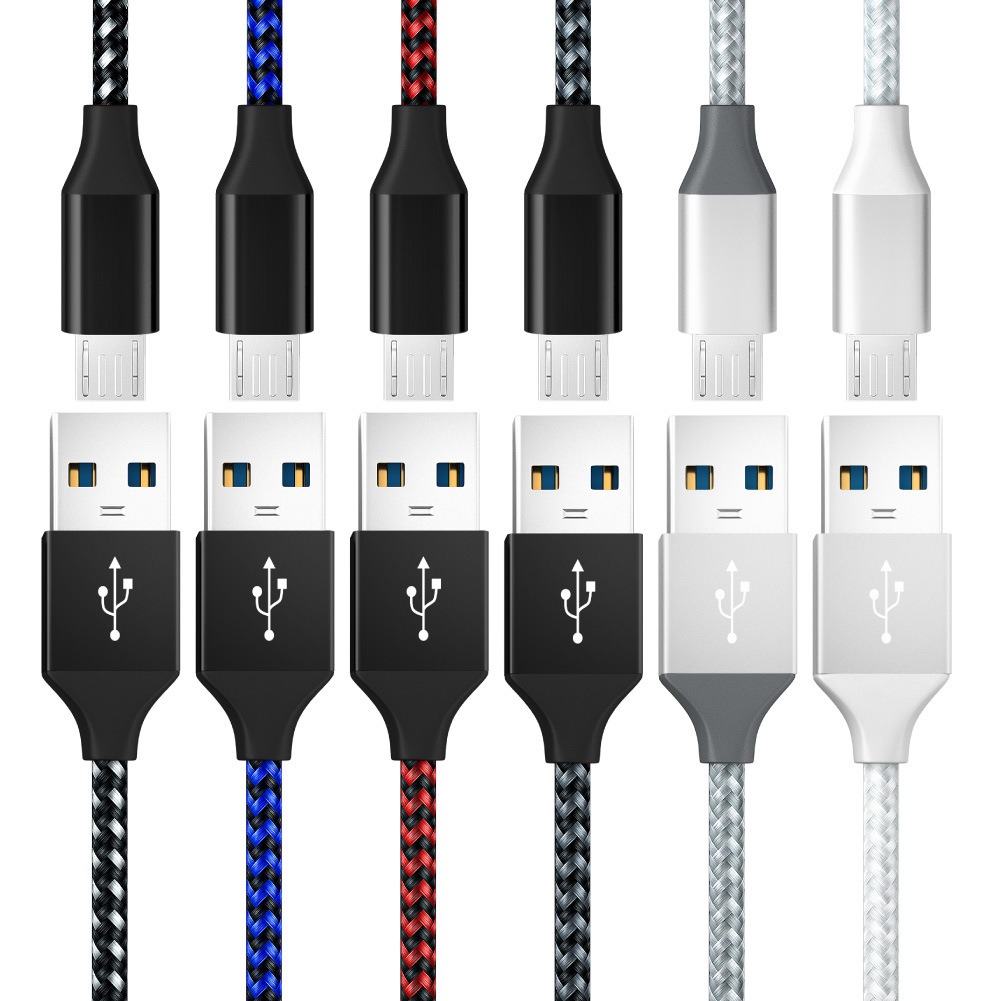 V8 Micro-USB Fast-Charging Cable, Braided Aluminum 4