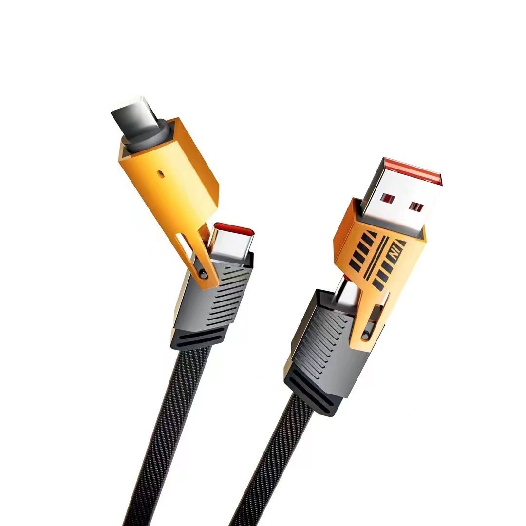 4-in-1 Fast-Charging Cable, PD27W + Type-C 65W